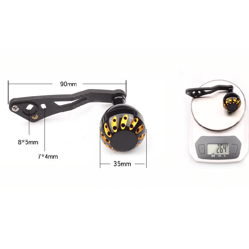 Layfishing Carbon Fiber Single Rocker Handles With Aluminum Knob