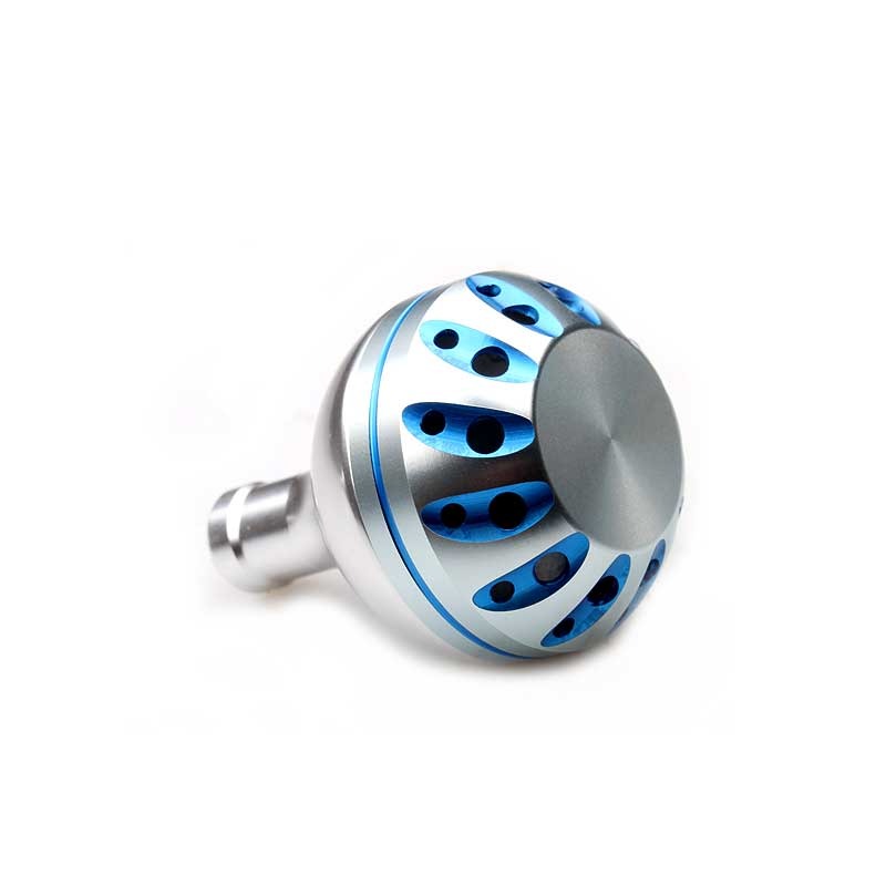 Layfishing Aluminum Reel Power Knob A35 For Spinning Reels - Silver Blue