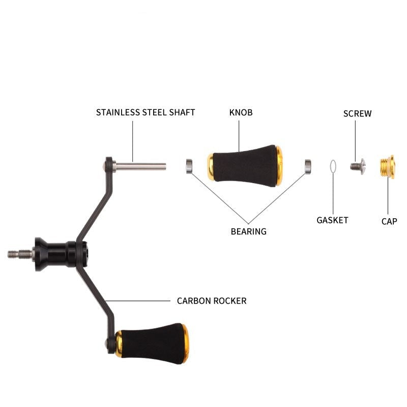 DIY Carbon Fiber Fishing Reel double handle knob for daiwa fuego